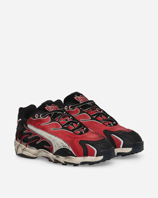 PUMA A Ap Rocky Inhale Distressed Canvas Sneakers Pop in Red for Men Lyst UK