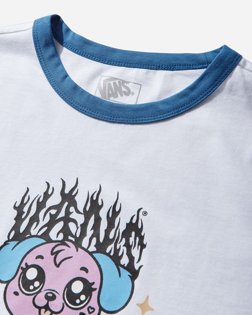 Vans Blue S Puppy Ringer Tee