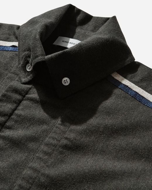 Kiko Kostadinov Black Men S Vig Shirt Deep for men