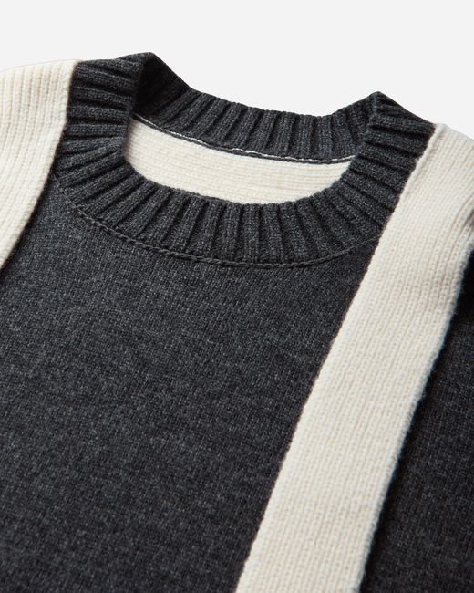 Sacai Black S Wool Knit Pullover Off for men