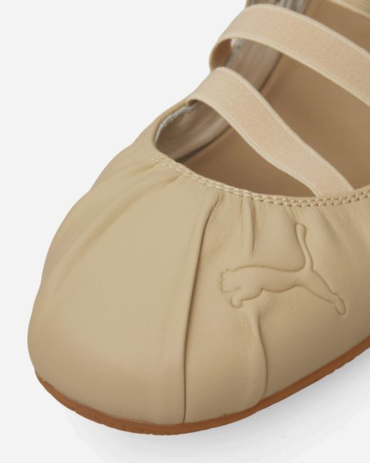 PUMA White S Speedcat Mules Toasted Almond Melted Caramel