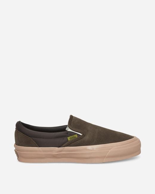 Vans Brown Classic Slip-on 98 Lx Suede Sneakers Coal for men