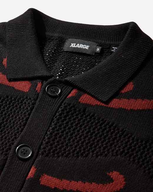Xlarge Black Men S Scanner Knit Cardigan for men