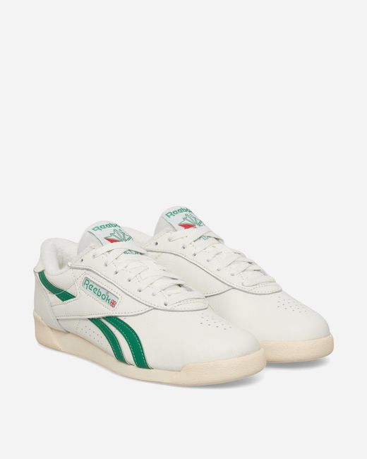 Reebok Green S Freestyle Low Sneakers Chalk Glen Paper