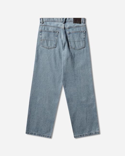 Vans Blue S Check-5 Loose Denim Pants Stonewash for men