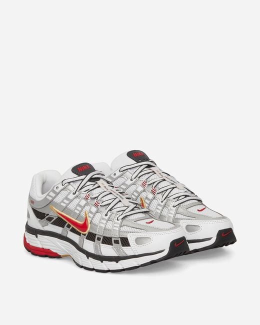 Nike Wmns P-6000 Sneakers White / Metallic Platinum / Varsity Red