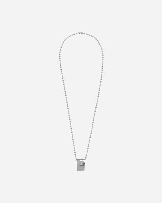 1017 ALYX 9SM White Lightercap Necklace Silver for men