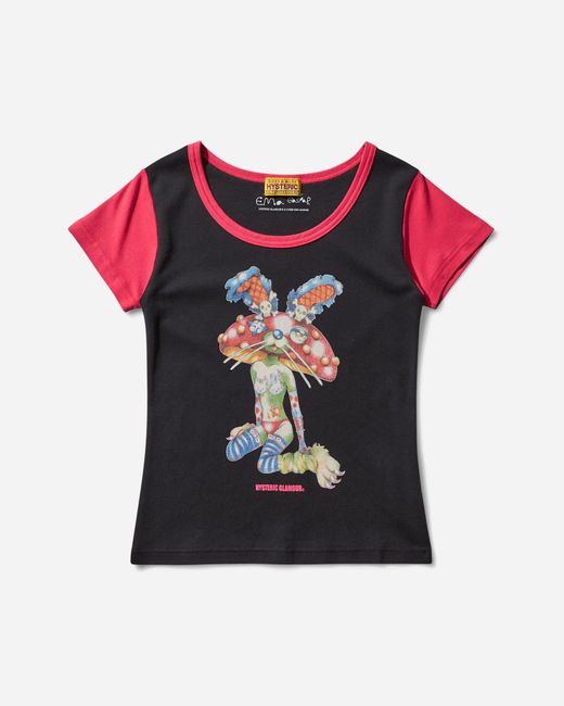 Hysteric Glamour Black Women S Ema / Lazy Mushroom Tiny T-shirt