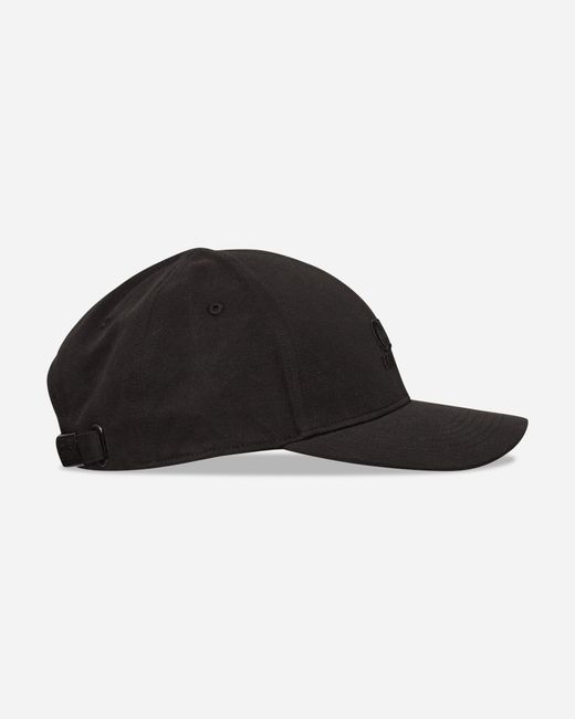 C P Company Black Gabardine Logo Cap for men