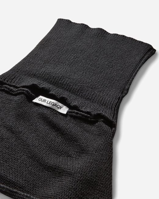 Our Legacy Black Mock Scarf