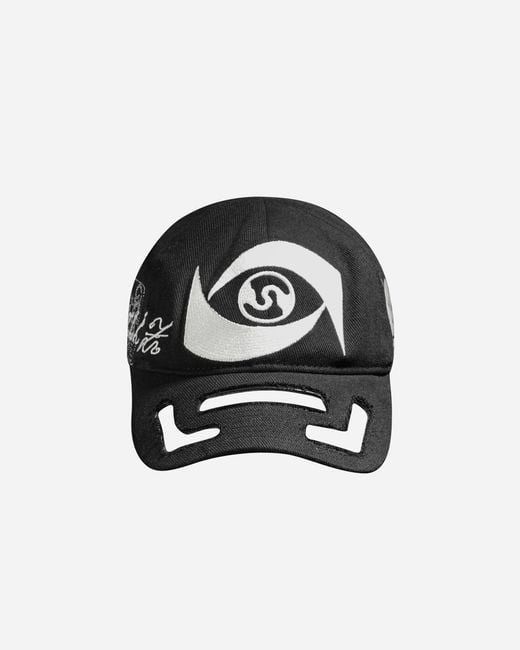 Stills Black Cut-Out Embroidered Cap for men