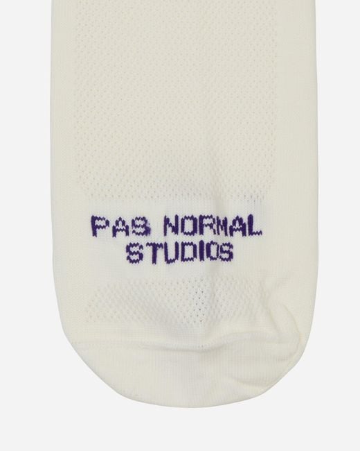 Pas Normal Studios White Off-race Ribbed Socks Off for men