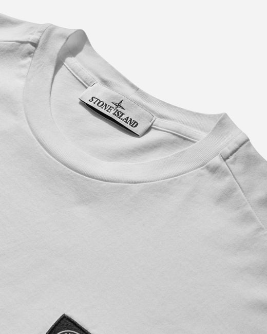 Stone Island Gray 60/2 Cotton Jersey T-Shirt for men