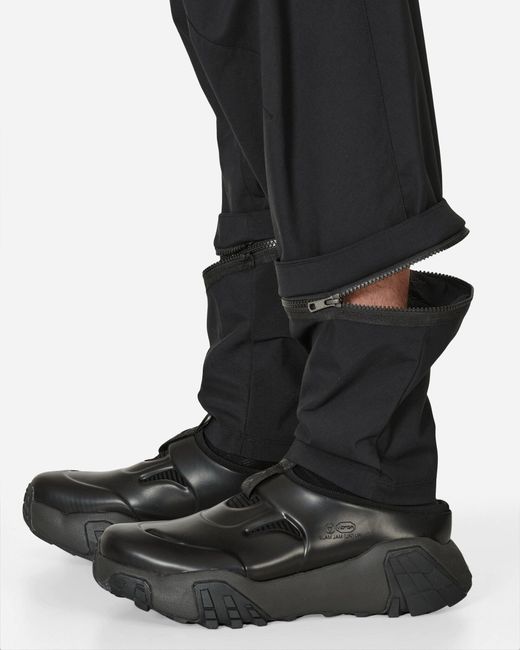 Acronym Black Encapsulated Nylon Articulated Cargo Trousers for men