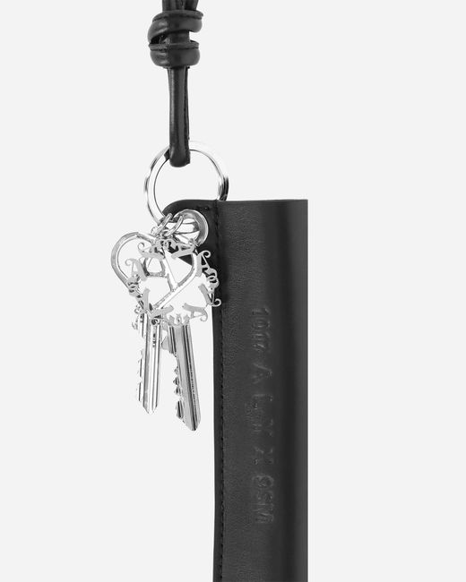 1017 ALYX 9SM White Leather Keychain for men