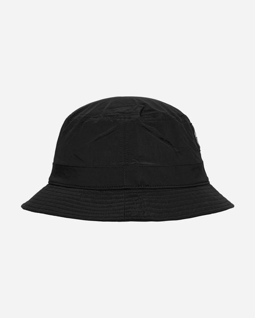 Stone Island Black Nylon Metal Bucket Hat for men
