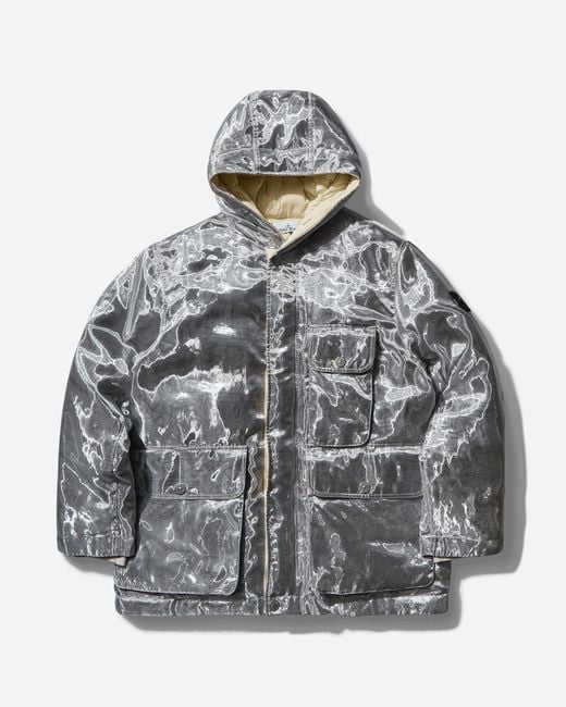 Stone Island S Metal Mesh Pvd Nanotechnology Padded Jacket in Grey  