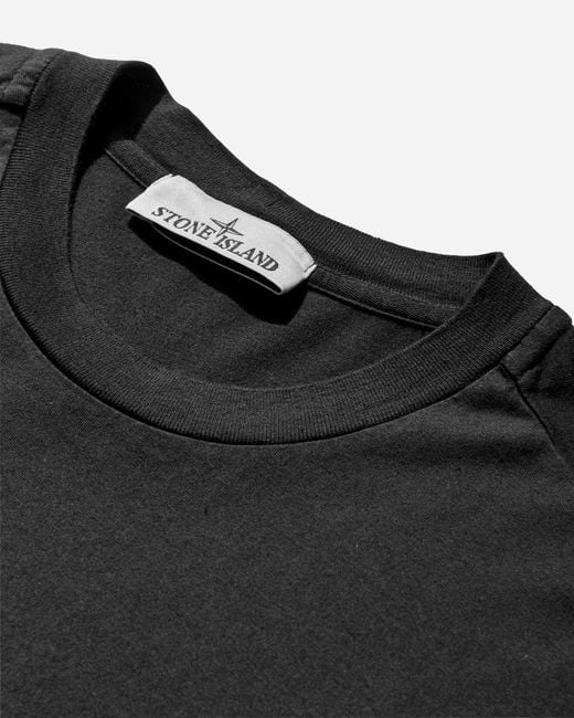 Stone Island Black 60/2 Cotton Jersey T-Shirt for men