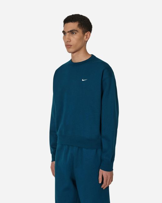 Nike Solo Swoosh Crewneck Sweatshirt Blue for Men | Lyst UK