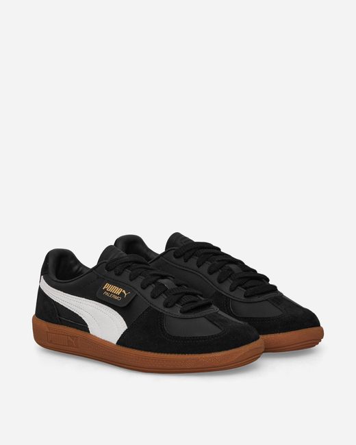Puma leather black shoes deals
