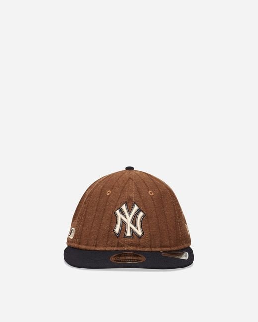 KTZ New York Yankees Three Looms X Mlb Wool Pinstripe 9fifty Cap Dark Brown for men