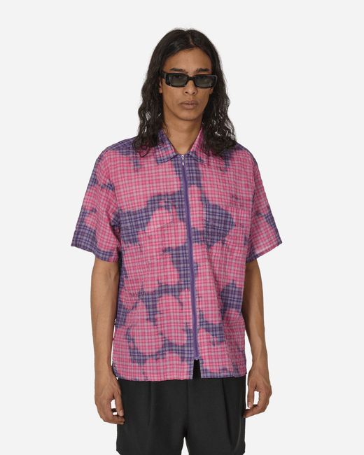 Stockholm Surfboard Club Purple Bleached Zip Shirt for men
