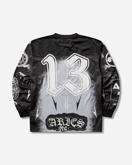 Aries Black Metal Airtex Longsleeve T-Shirt for men