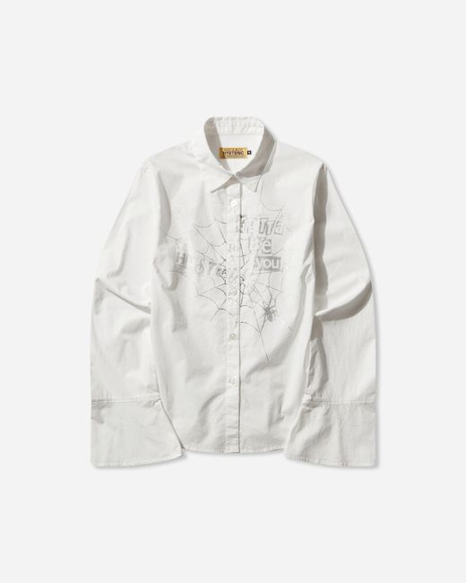 Hysteric Glamour White Hysteric Spider Lace-Up Frill Cuff Blouse