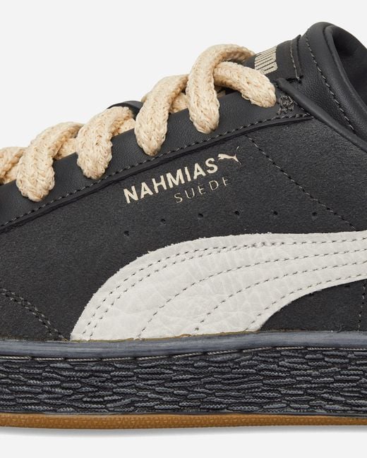 PUMA Black Nahmias Suede Vintage Sneakers Flat Dark Honey Butter for men