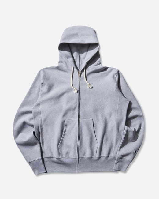 Champion Men S Made In Usa Reverse Weave Zipped Hoodie Oxford Gray for men