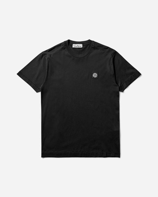 Stone Island Black 60/2 Cotton Jersey T-Shirt for men