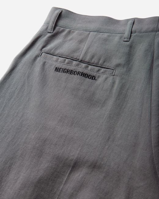 Neighborhood Gray Two Tuck Pants for men