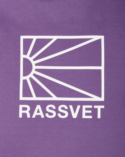 Rassvet (PACCBET) Purple Logo Hooded Sweatshirt for men