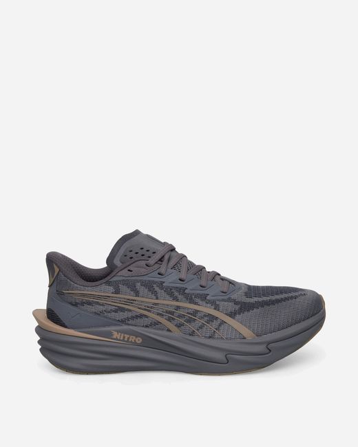 PUMA Gray Deviate Nitro 4 Sneakers Slate Sky Moody for men