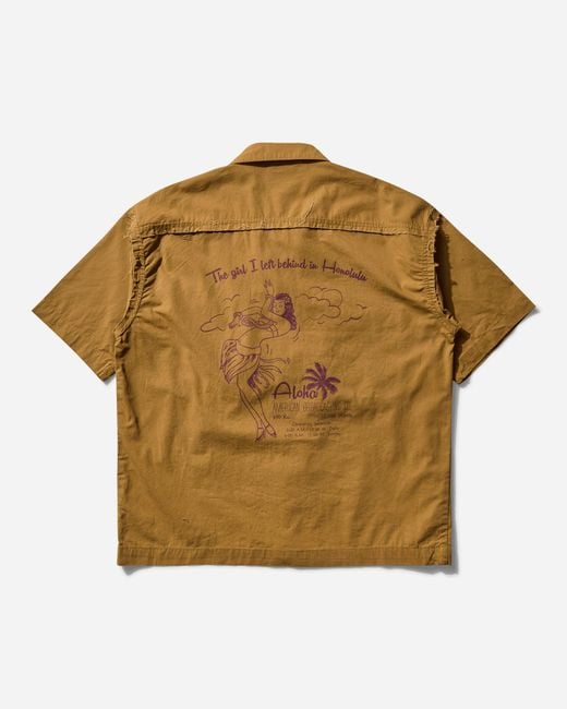 Alpha Industries Brown S Aloha Safari Shirt Khaki for men