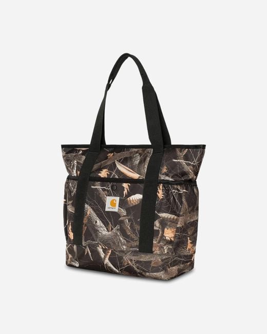 Carhartt Black Clapton Tote Bag Camo Feather Tree for men