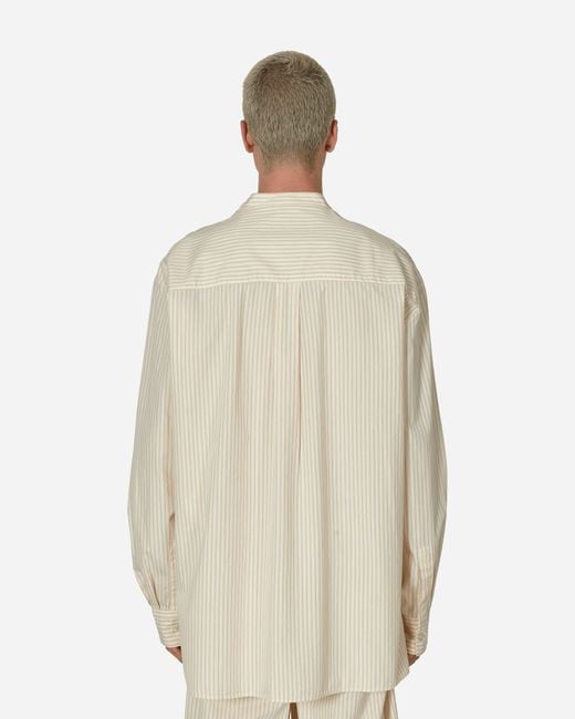 Tekla Natural Birkenstock Stripes Longsleeve Shirt Wheat for men
