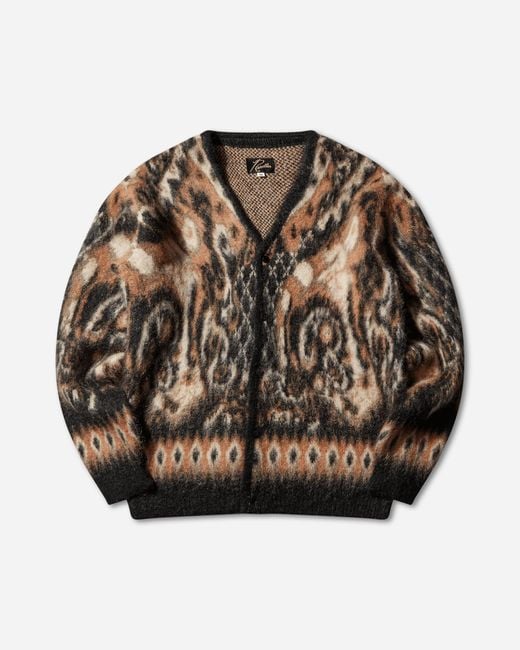 Needles Black Men S Paisley Mohair Cardigan for men