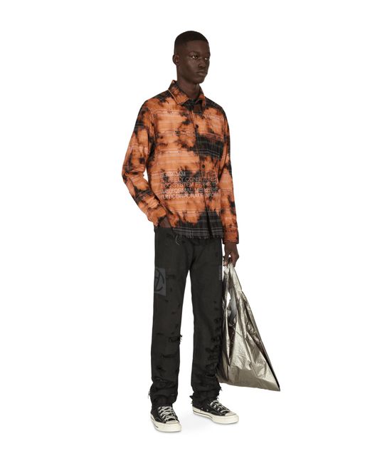 SLAM JAM Orange Check Shirt for men