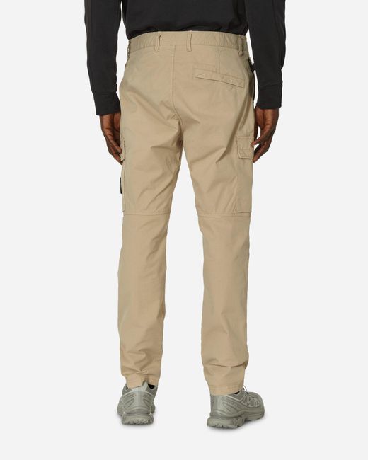 Stone Island Natural Regular Tapered Cargo Trousers Sand for men