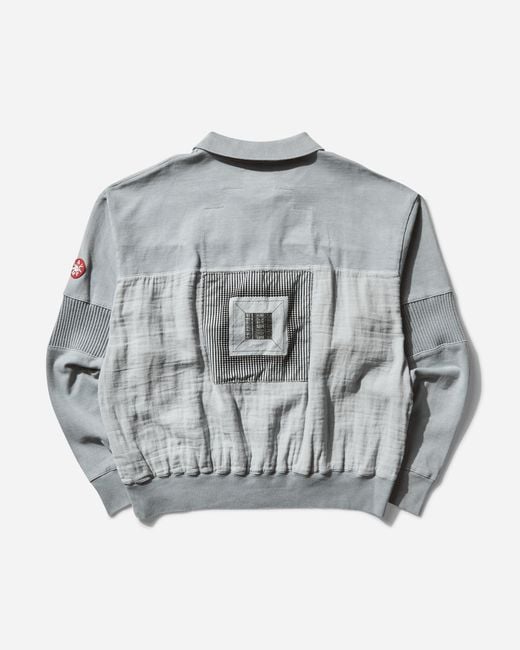 Cav Empt Gray Overdye Collared Light Crewneck Sweatshirt for men