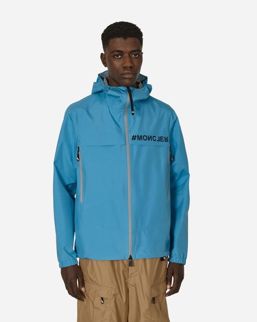 3 MONCLER GRENOBLE Blue Day-namic Shipton Hooded Jacket Light for men