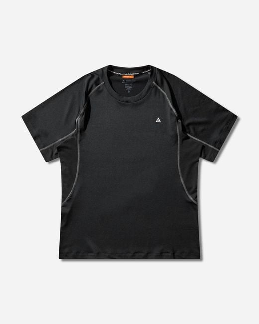 Nike Men S Acg Wildsee Dri-fit Shortsleeve Base Layer Top Black / Anthracite for men