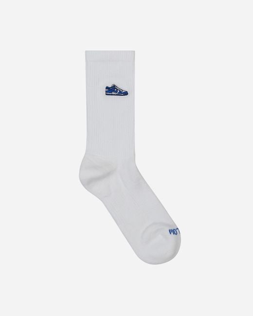 Nike White Everyday Plus Cushioned Crew Socks / Varsity Royal for men