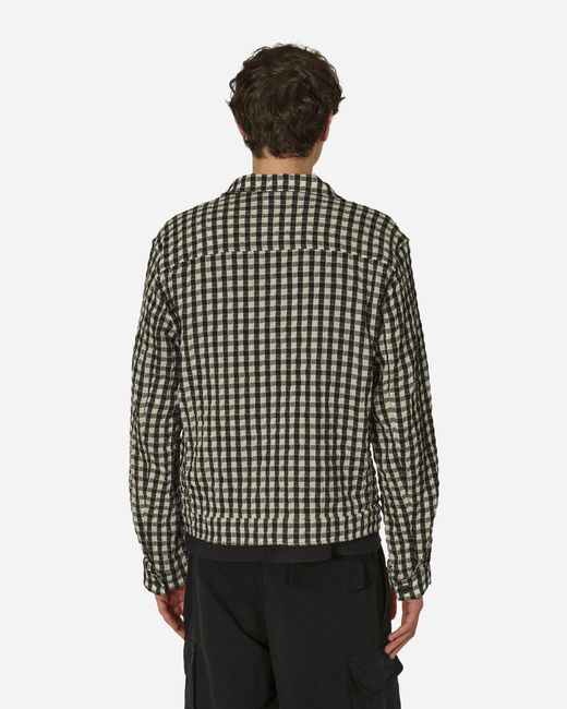 Our Legacy Gray Coach Shirt Wyoming Check for men