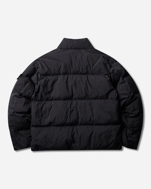 Stone Island Black Crinkle Reps Ny Down Jacket for men