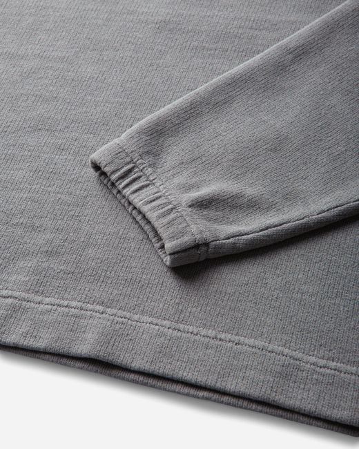 Stone Island Gray Mineral Dyed Organic Cotton Fleece Crewneck Sweatshirt for men