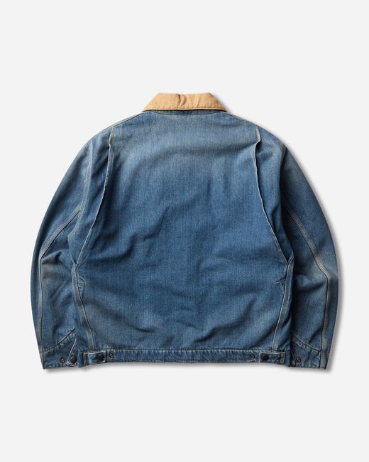 Carhartt Blue Og Detroit Jacket Dusty H (Dark Used Wash) for men