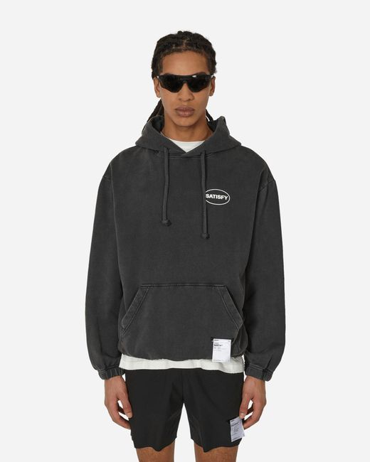 Satisfy Black Softcell Hooded Sweatshirt Aged for men