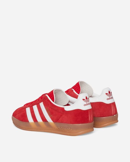 Adidas Red Gazelle Indoor Sneakers Better Scarlet / Cloud for men
